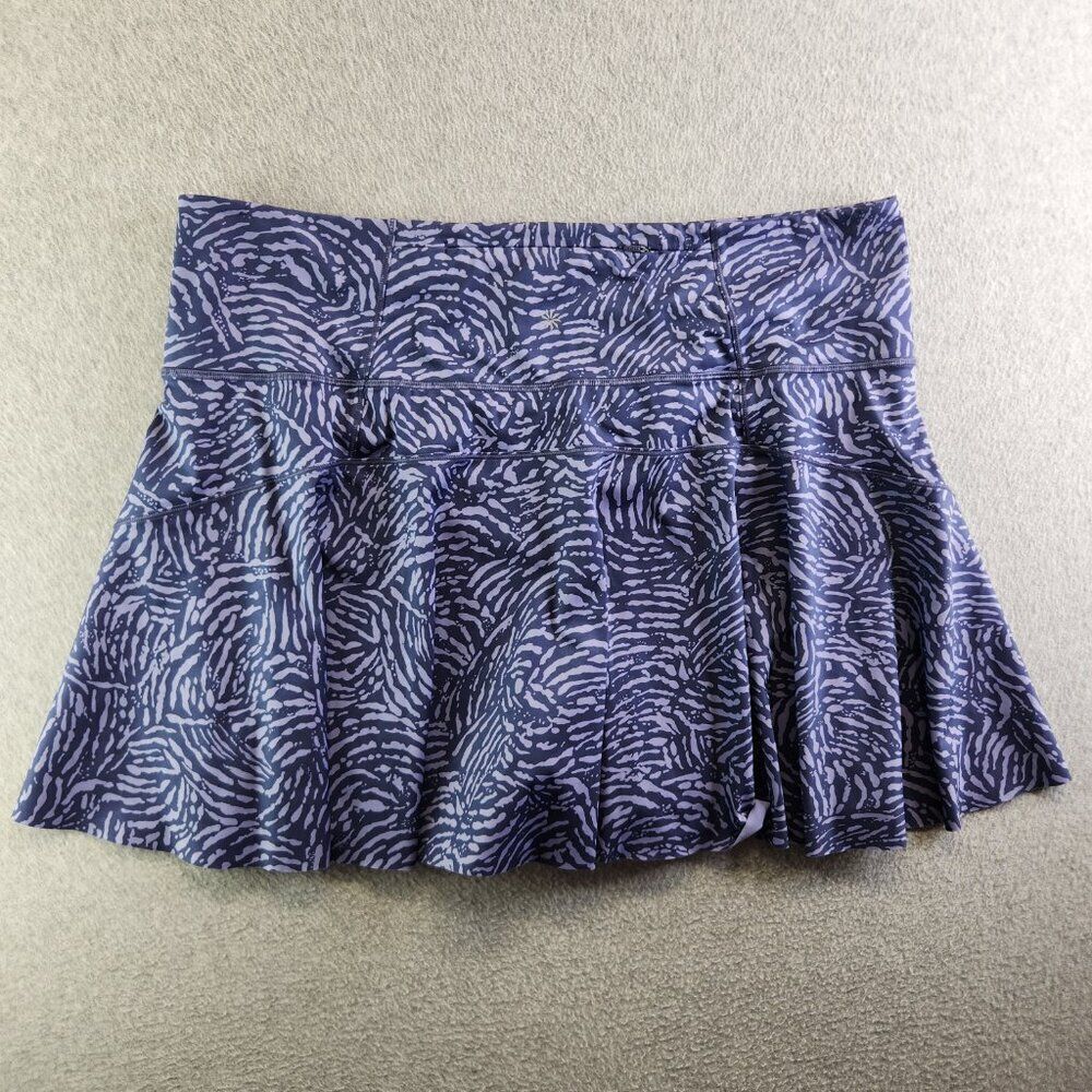 Athleta Skort Womens 2X Purple Ace Printed 13.5" Tennis Skirt Grip Leg Openings - Picture 13 of 14